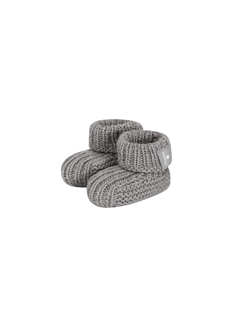 KNITTED BOOTIES GREY