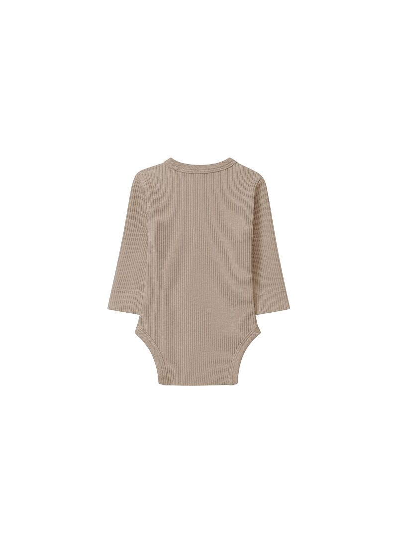 ORGANIC COTTON LONGSLEEVE BODY TAUPE