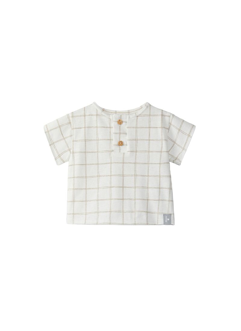 T- SHIRT CHECKERED TAUPE