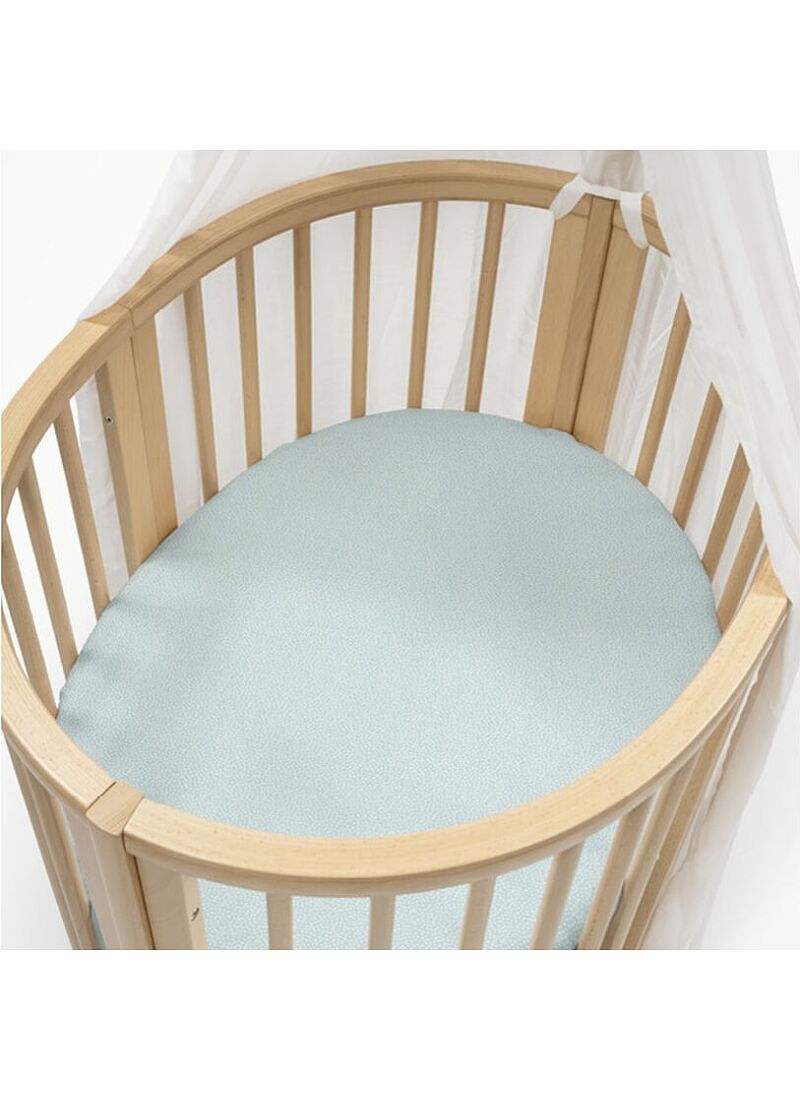 CRADDLE FITTED SHEET SLEEPI V3 MINI DOTS SAGE