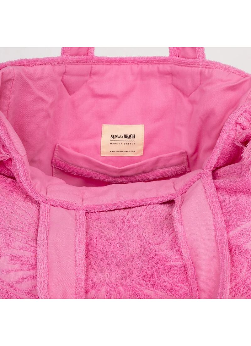 TERRY BEACH BAG BUBBLEGUM