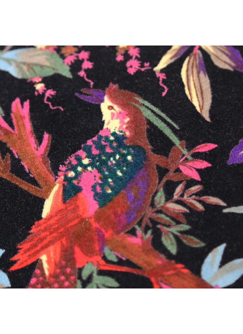 DECORATIVE CUSHION (35x50) PARADISE BIRDS BLACK