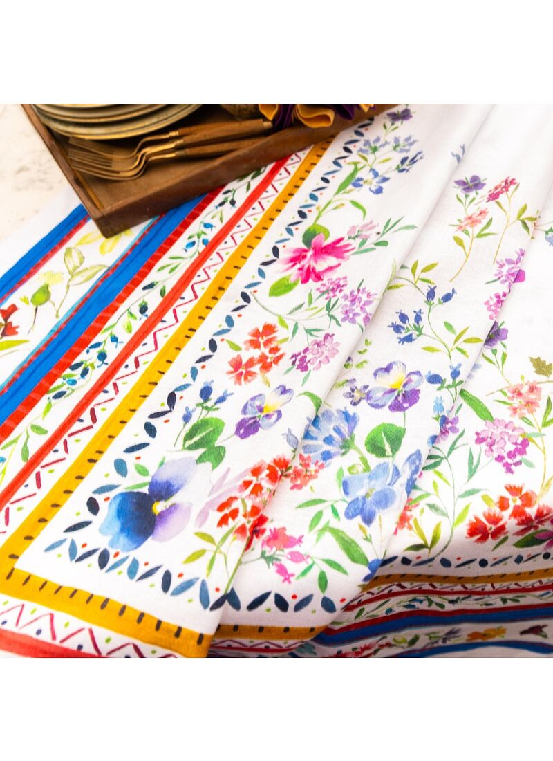 LINEN TABLECLOTH PRIMULA