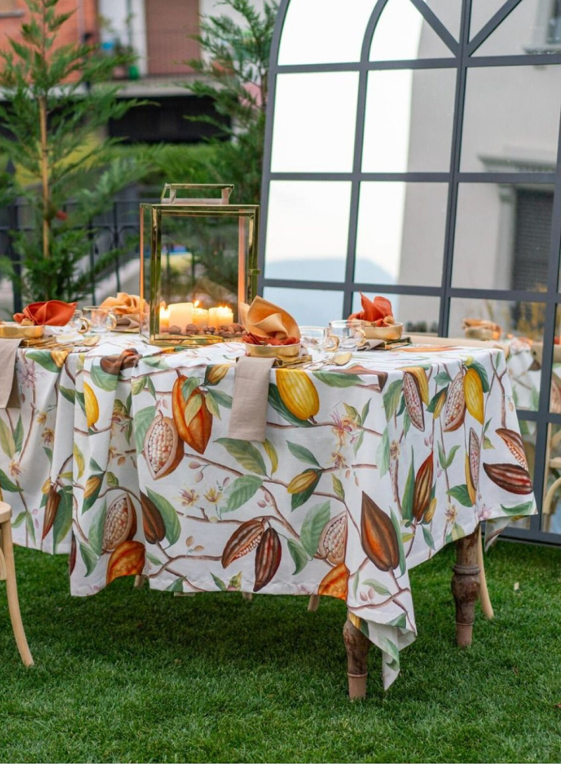 TABLECLOTH COCOA (140X170)