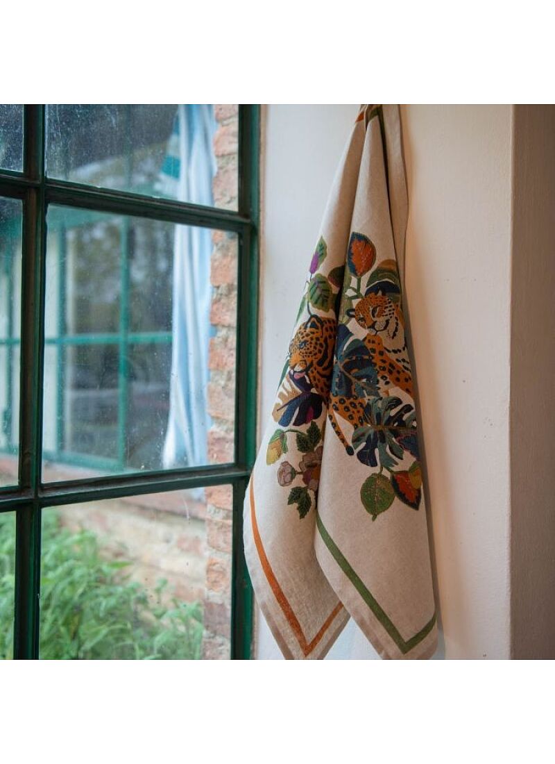 LINEN KITCHEN TOWEL LEOLEAF