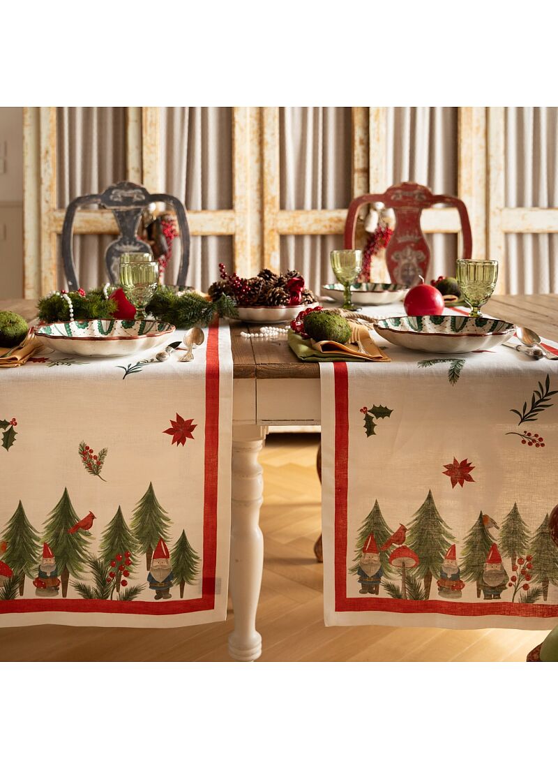 LINEN RUNNER JOLLY ELF