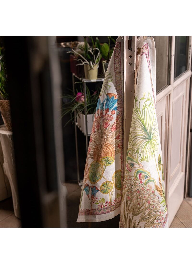 LINEN KITCHEN TOWEL PAPYRO BLUE