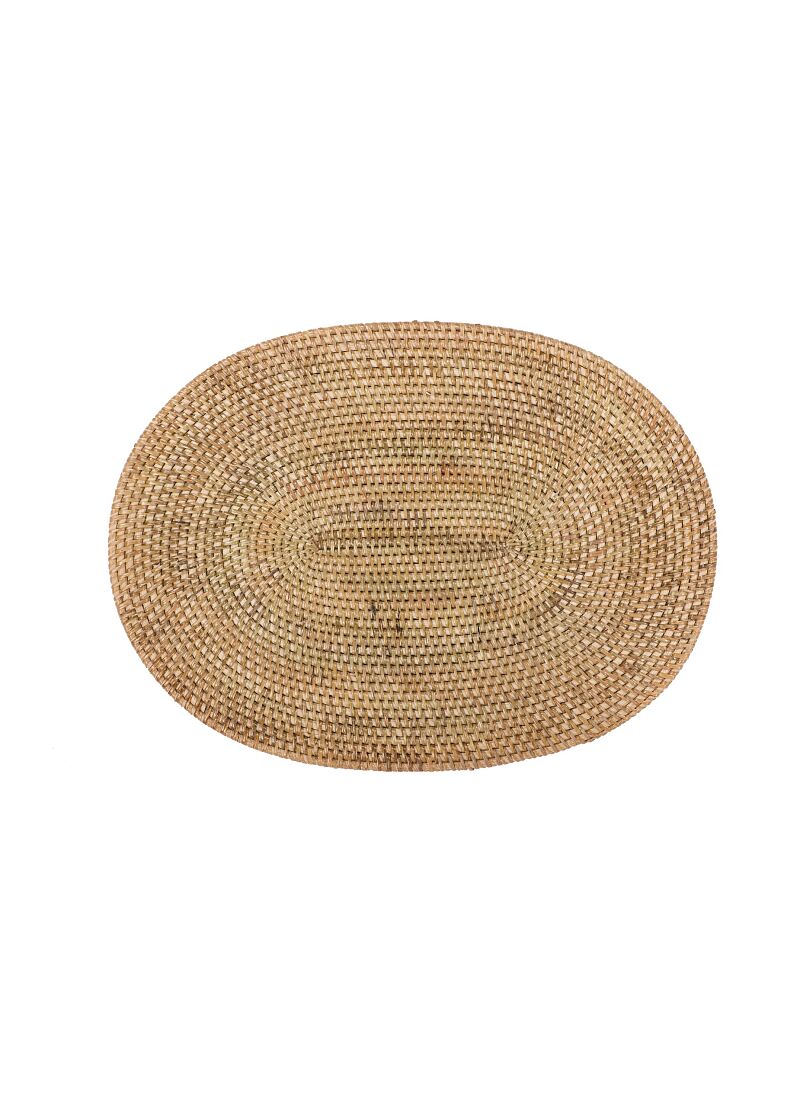 PLACEMAT RATTAN DARK NATURAL