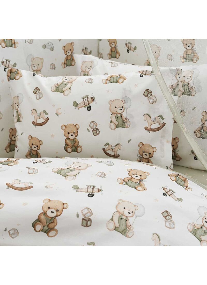 CRIB SHEET SET TEDDY