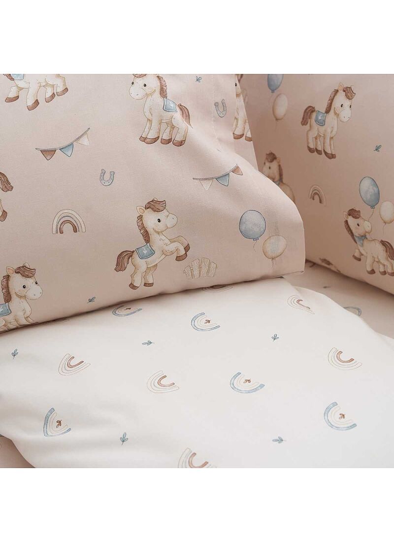 CRIB SHEET SET PONY