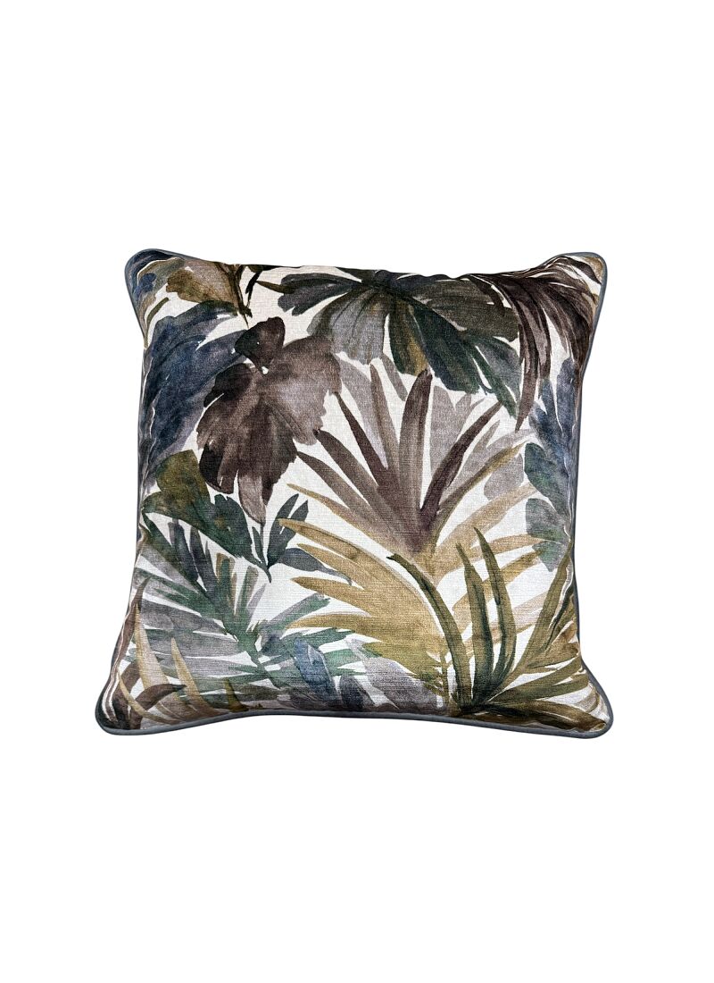 DECORATIVE CUSHION  (50Χ50) FLORAL GREY