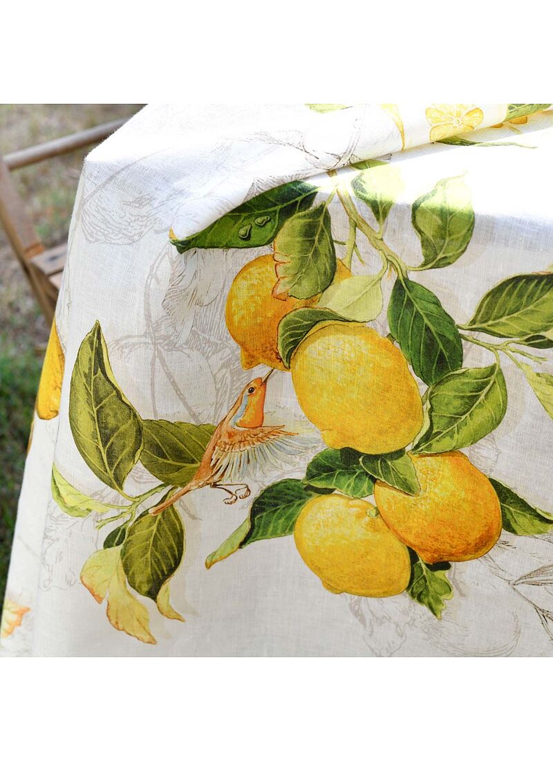 LINEN TABLECLOTH LIMONCELLO