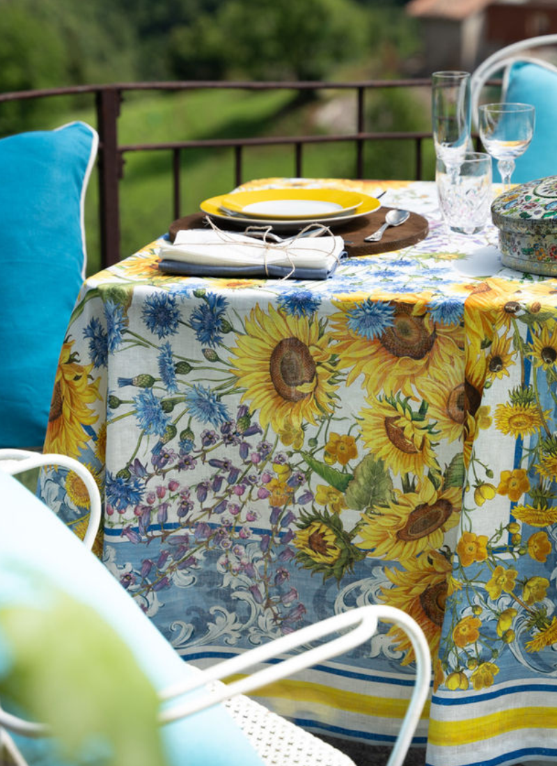 LINEN TABLECLOTH SUNGARDEN