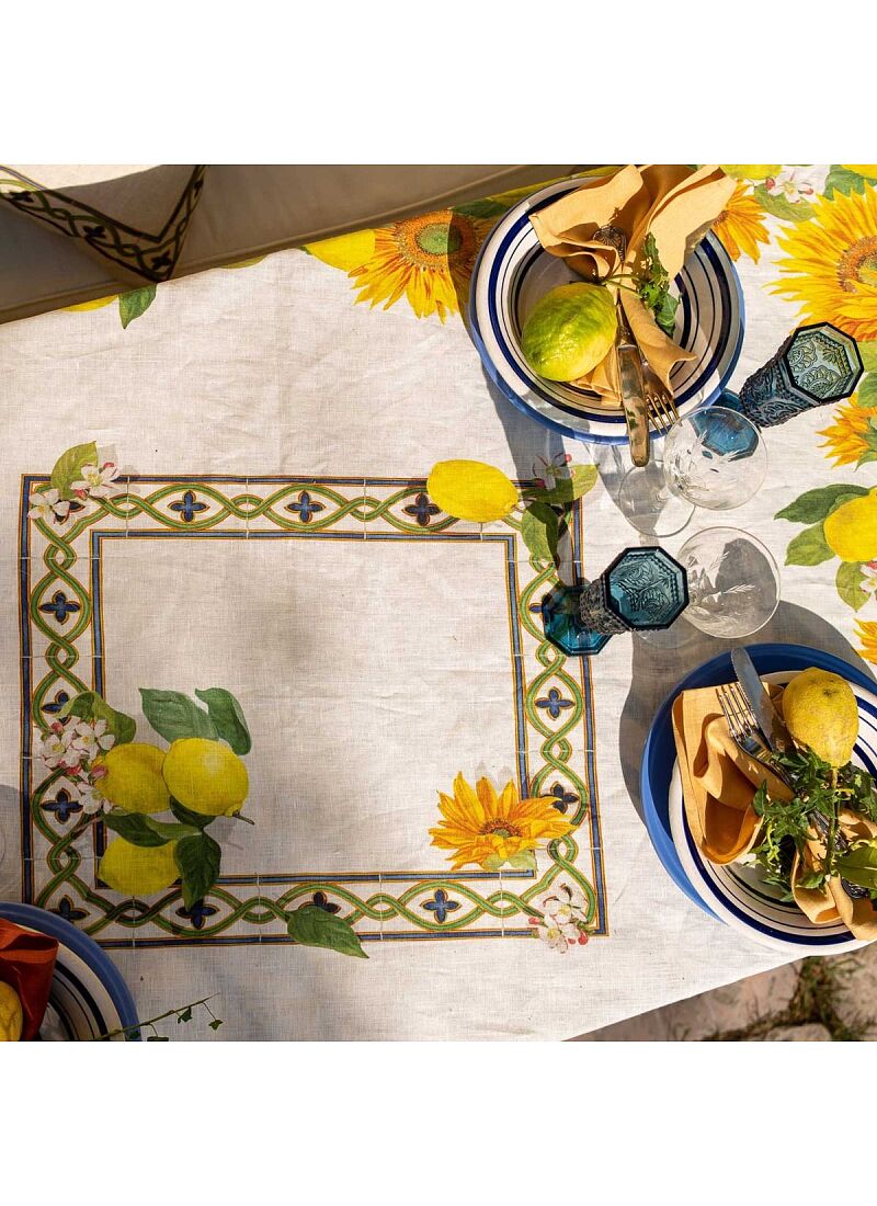 LINEN TABLECLOTH ETRUSCAN (160X230)